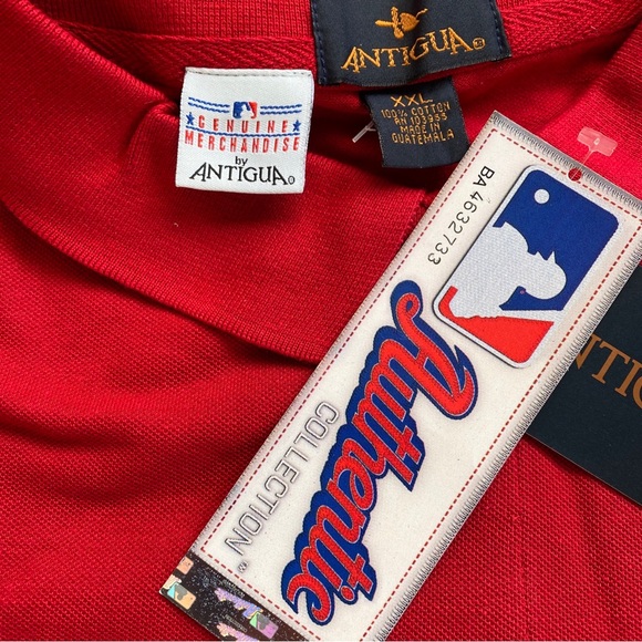 VTG 2003 MLB Gatorade Workout Day NWT Red Polo Size XXL Antigua - Picture 7 of 10